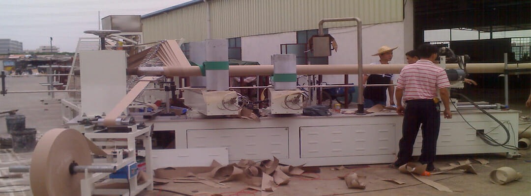 Spiral paper tube making machine